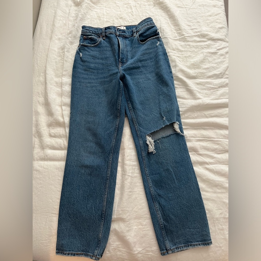 abercrombie 90s straight ultra high rise